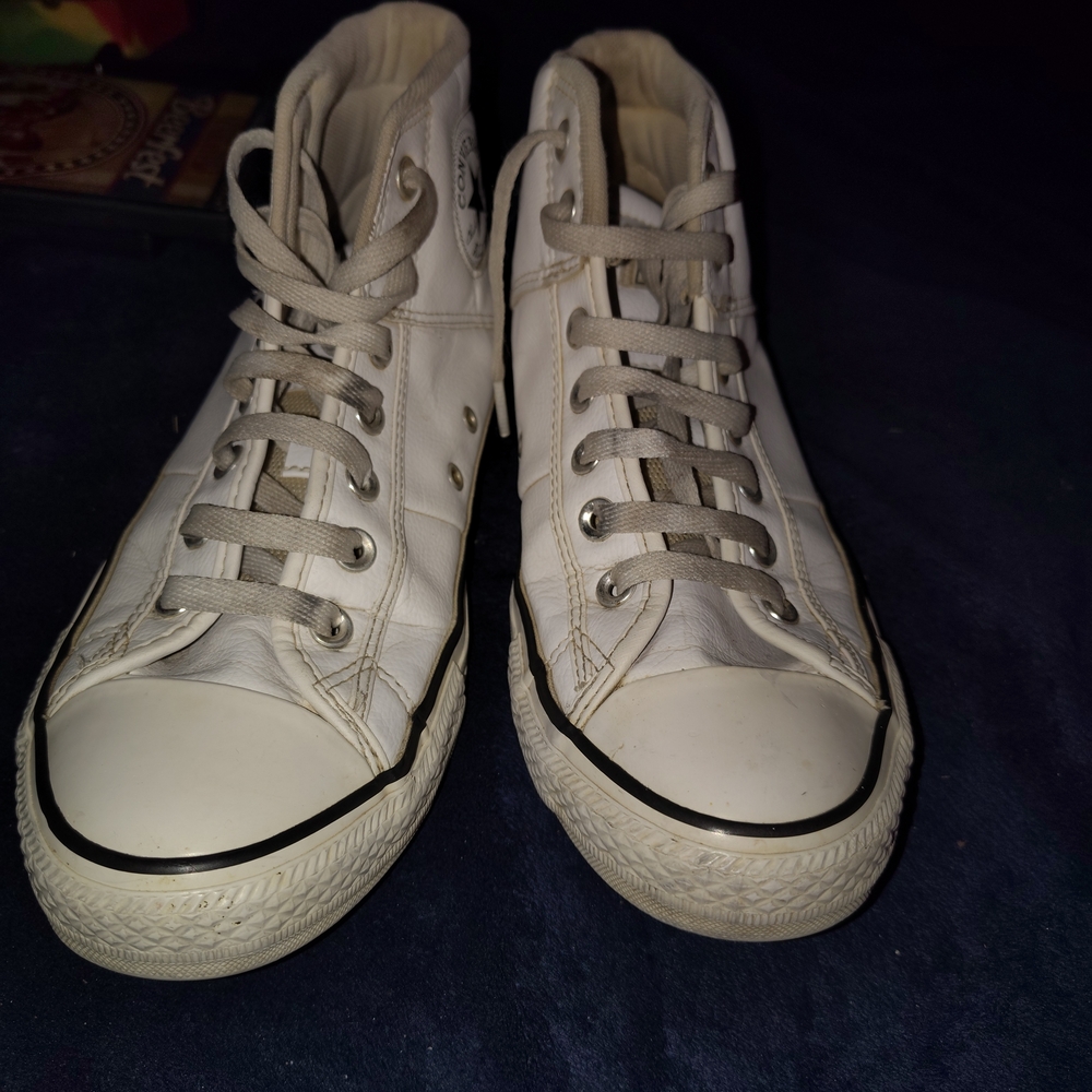 Converse Cream High-Top Sneakers